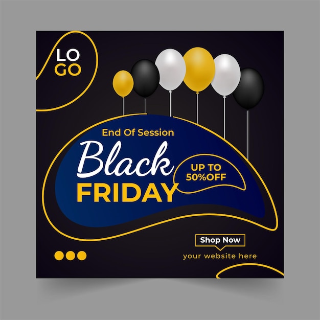 Vector bewerkbare black friday sale banner ontwerp sjabloon vector illustratie