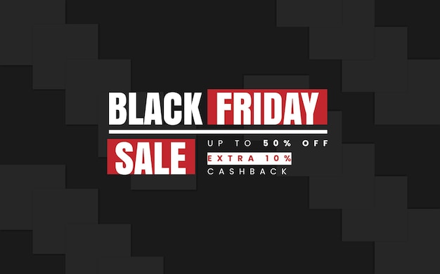 Bewerkbare Black Friday Sale korting webbanner