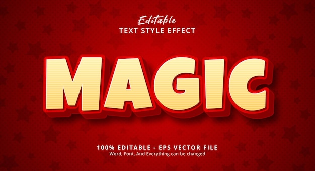 Bewerkbare magische teksteffectsjabloon