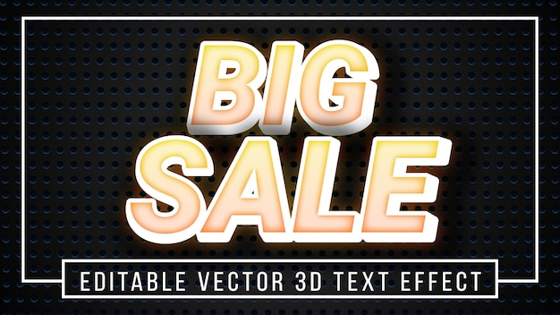 Vector bewerkbare moderne lettering 3d-teksteffect