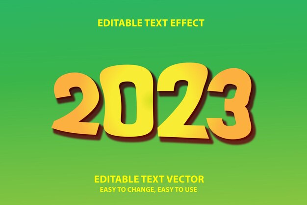 Bewerkbare tekst 2023 vector