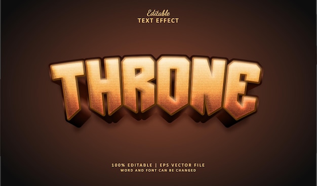Bewerkbare tekst-effect 3d Thrones Style Vintage