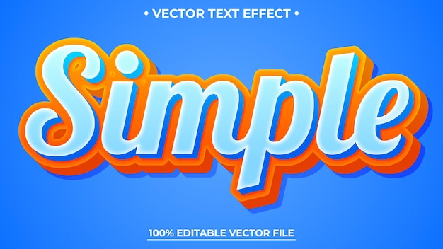 Bewerkbare tekst-effect Bewerkbare eenvoudige 3D kleurrijke lettertype stijl perfect voor logo titel of kop