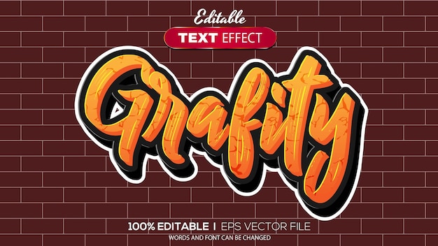 bewerkbare tekst-effect graffiti thema
