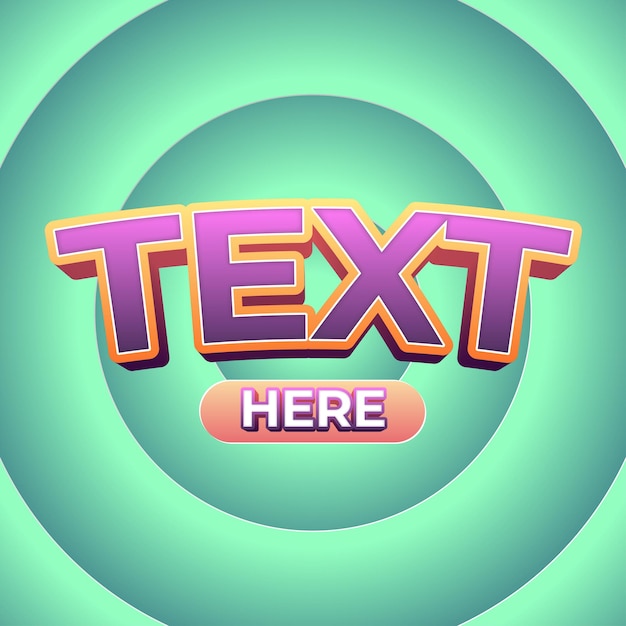 Bewerkbare tekst-effect heldere pop-up tekst vector typografie ontwerp