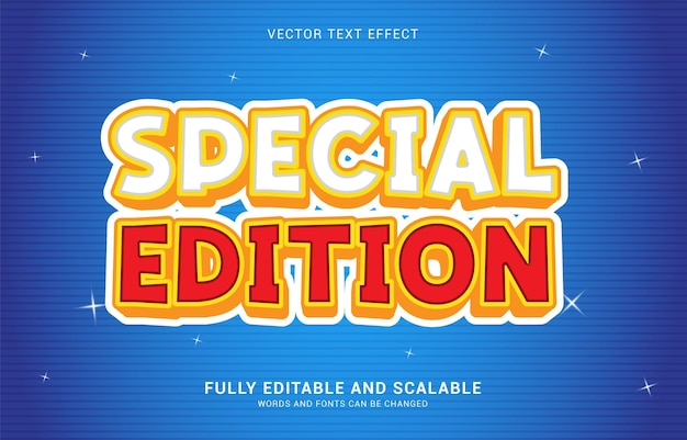 Vector bewerkbare tekst-effect special edition stijl