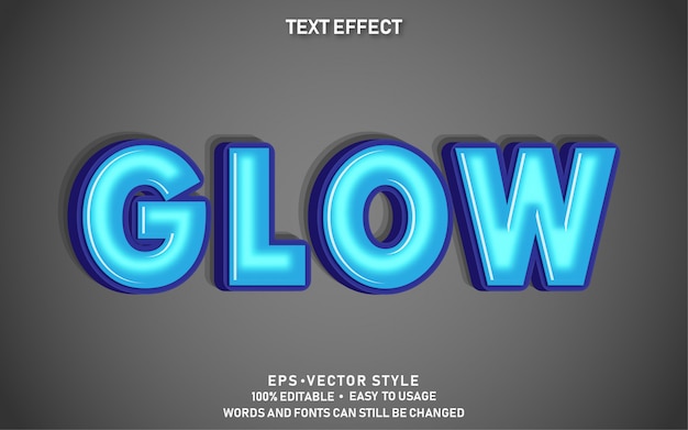 Bewerkbare teksteffect Glow