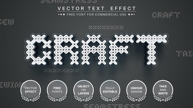 Bewerkbare teksteffect lettertypestijl