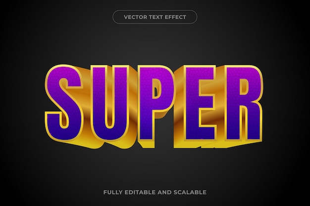 Bewerkbare teksteffect superstijl