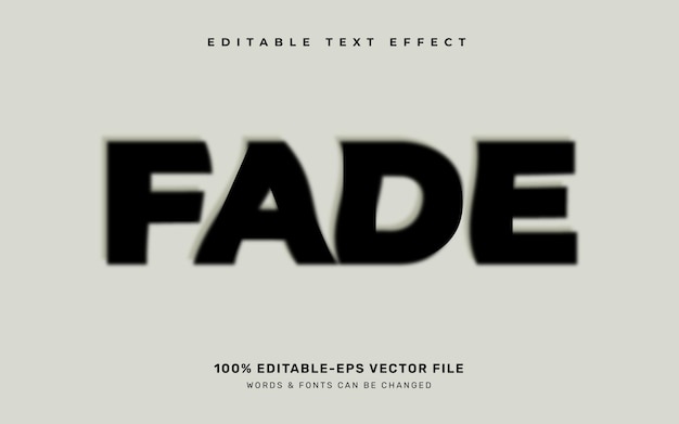 Vector bewerkbare teksteffectsjabloon vervagen