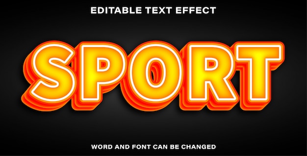 Bewerkbare teksteffectsport