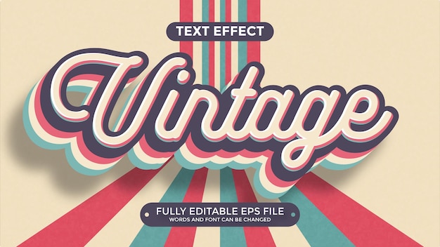 Bewerkbare vintage teksteffectsjabloon