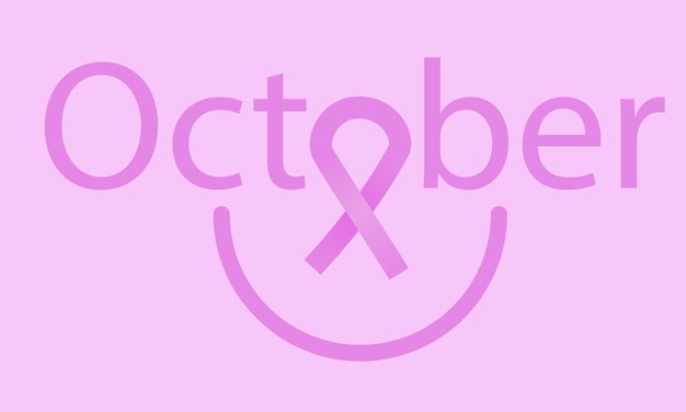 Vector bewustmakingsmaand voor borstkanker in oktober vrouwen medisch onderwerp vectorillustratie