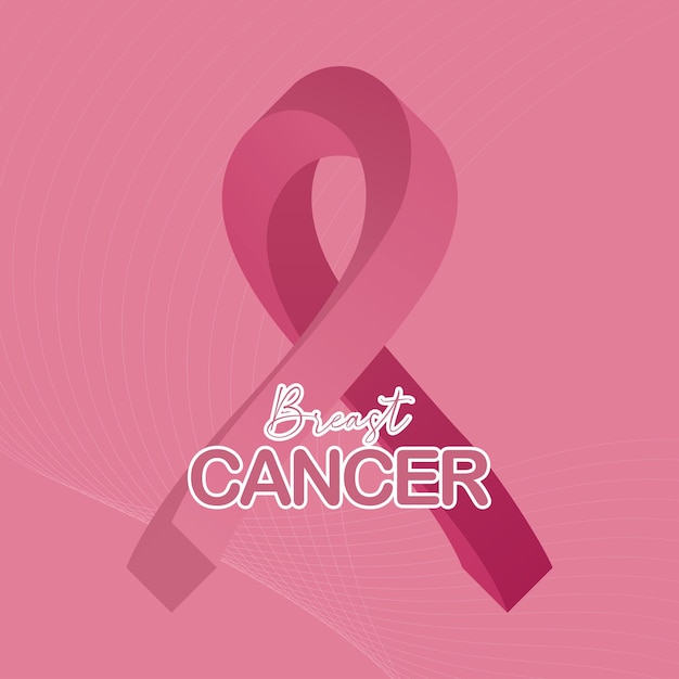 Bewustmakingsposter voor borstkanker Pink Ribbon Vector