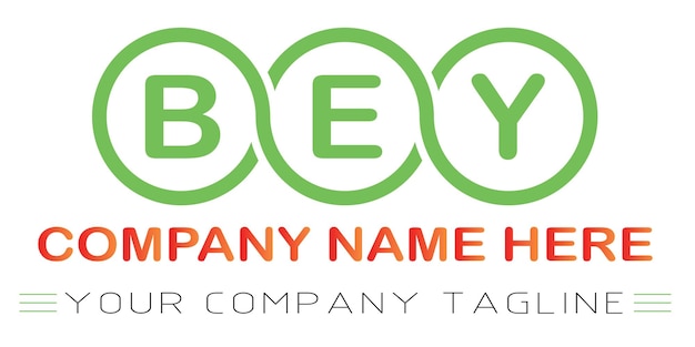 BEY Letter Logo Design