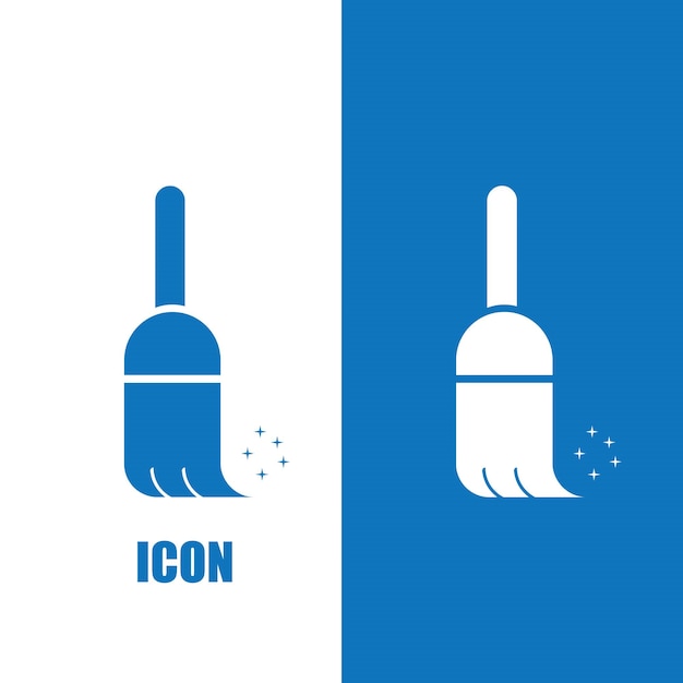 Bezem reiniging pictogram vector design