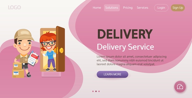 Bezorgservice website sjabloon