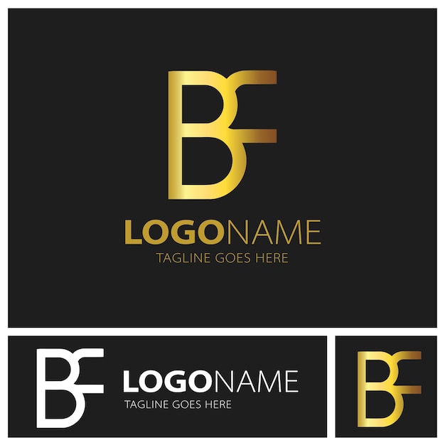 Vector bf initial modern logo design vector icon template