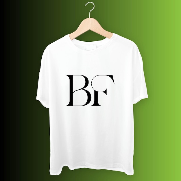 BF white tshirt design