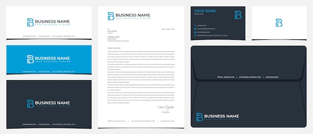 BFL logo with stationery business cards and social media banner designs