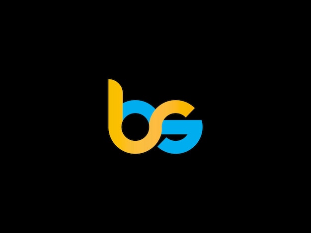 Bg-logo op een zwarte achtergrond