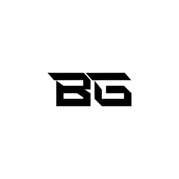 Bg monogram logo design lettera testo nome simbolo logo monocromatico carattere alfabeto semplice logo