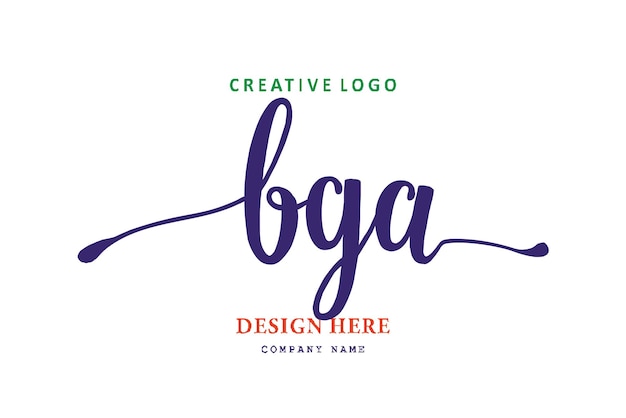 BGA lettering logo is simple easy to understand and authoritative