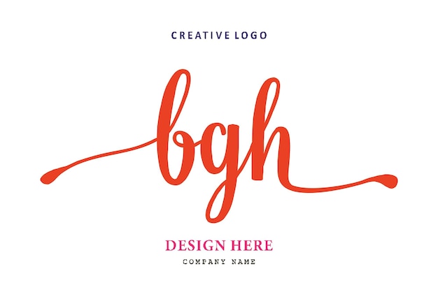 BGH lettering logo is simple easy to understand and authoritative