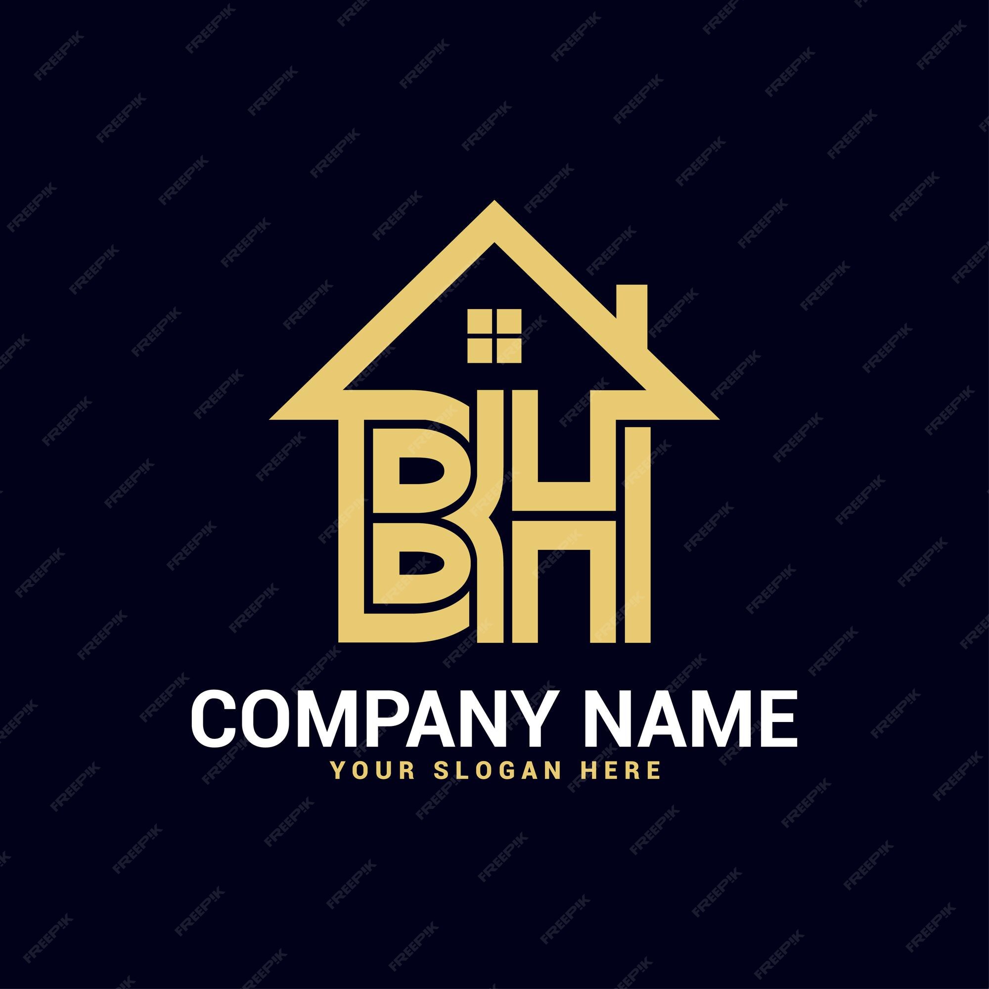 Premium Vector | Bh,hb real estate letter logo vector template