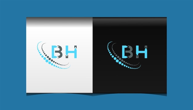 BH initial modern logo design vector icon template