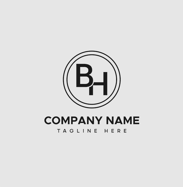 Vector bh letter logo template design