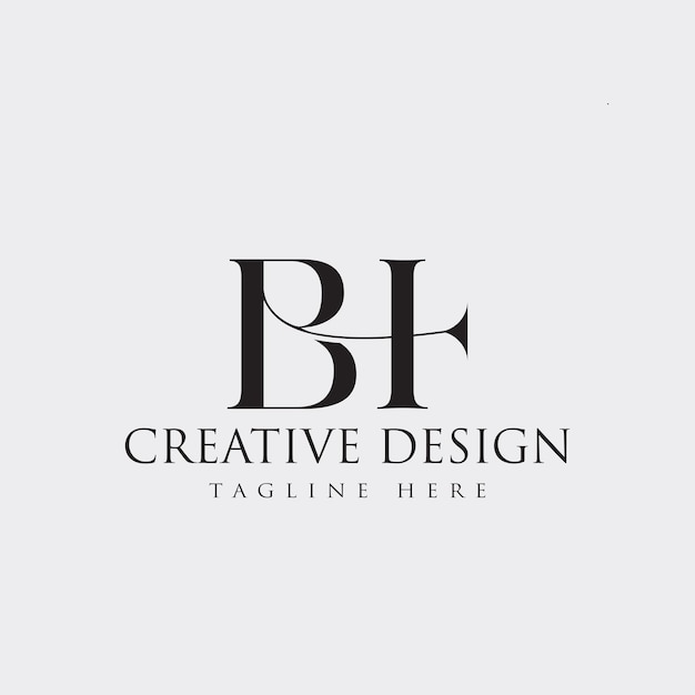 Progettazione del modello di illustrazione vettoriale del design del logo bh