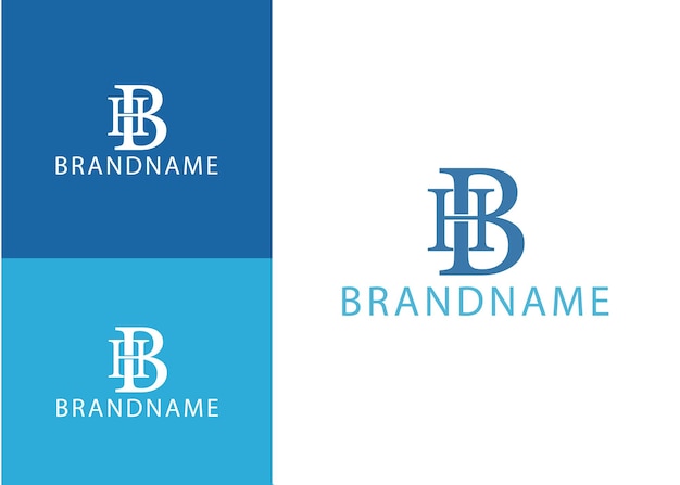 Vector bh of hb letter logo