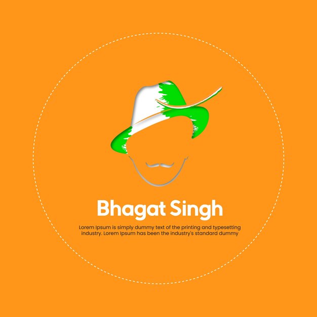 Bhagat Singh クリエイティブ広告、Nation Hero と Freedom Fighter Bhagat Singh。