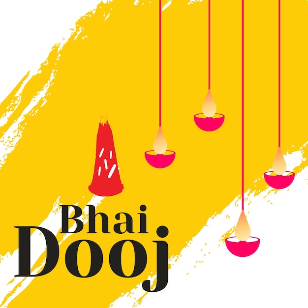 Bhai dooj festival illustratie ontwerpconcept