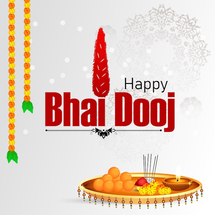 वेक्टर bhai dooj is a hindu festival celebrating the bond between brothers and sisters