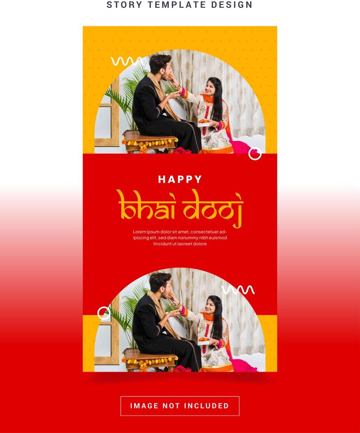 वेक्टर bhai dooj story instagram template