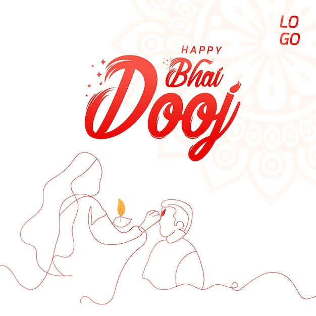Bhai Dooj vectorillustratie van een Indiase familie vieren