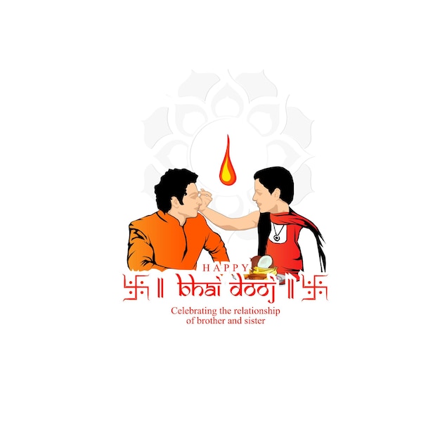 Vector bhai dooj viering. vector