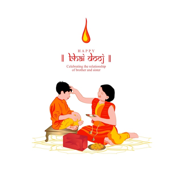 BHAI DOOJ VIERING. VECTOR