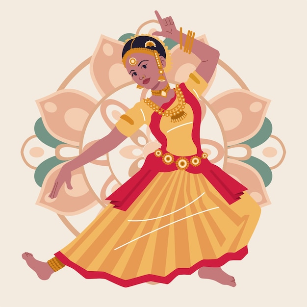 Bharathanatyam 일러스트레이션 디자인