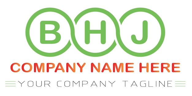 BHJ Letter Logo Design