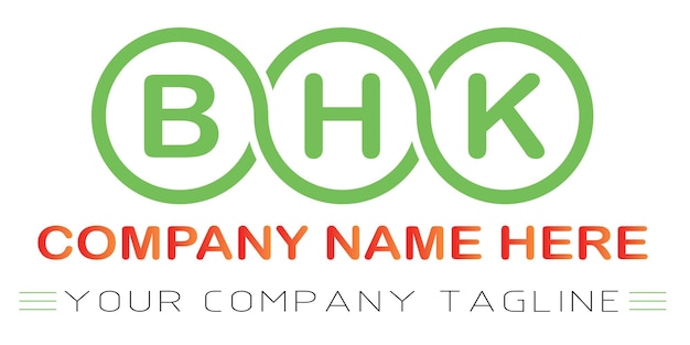 BHK Letter Logo Design