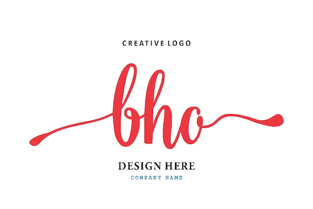 BHO lettering logo is simple easy to understand and authoritative