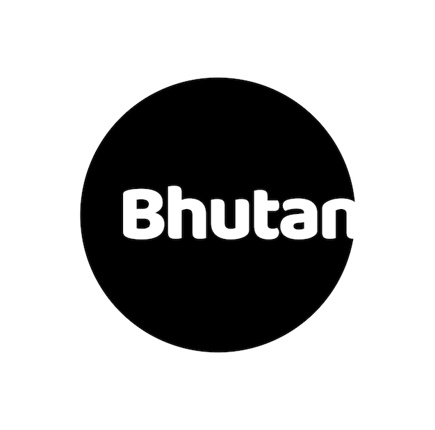 Vector bhutan country name vector lettering