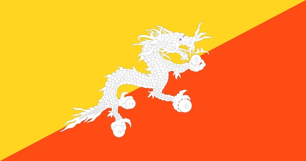 Vector bhutan flag in vector