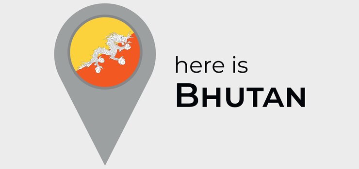 वेक्टर bhutan map marker icon here is bhutan vector illustration
