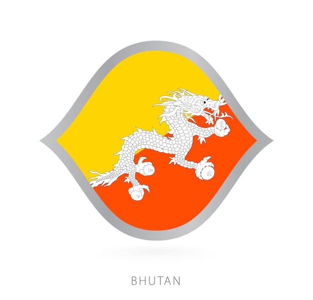 Vector bhutan national team flag in style for international basketball competitions