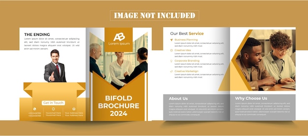 Bi-fold Brochure Design Template Design