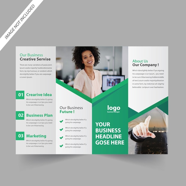 Vector bi fold brochure design